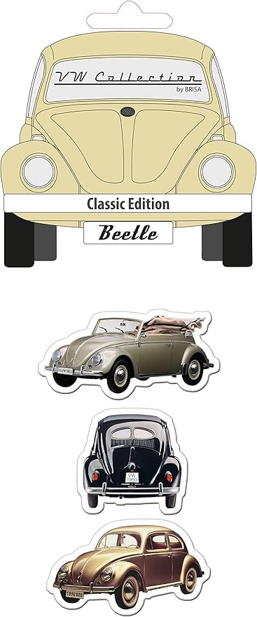 Artisanal VW Bettle Magnet 3 pc Set in Blister Pack - Classic