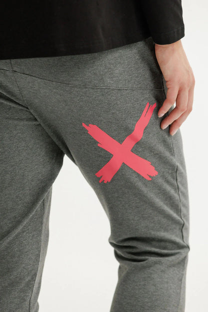 Homelee Apartment Pants - Winter - Charcoal with Coral X