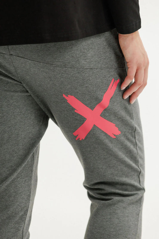 Homelee Apartment Pants - Winter - Charcoal with Coral X