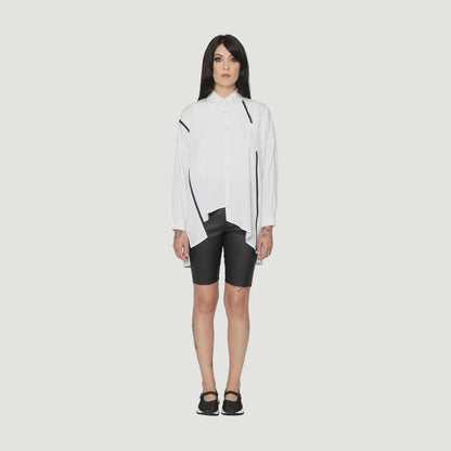 Bone & Arrow Idris Shirt - White + Black Trim