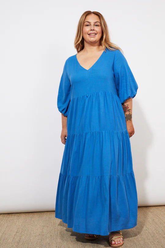 Haven Tanna Tiered Maxi Dress Cobalt – Marigolds