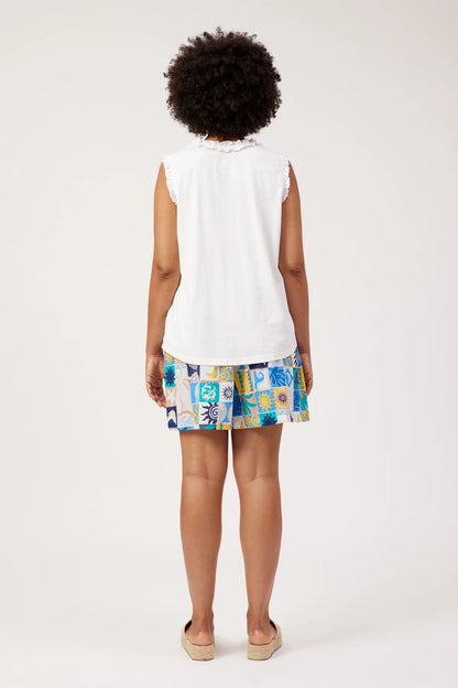 Haven Athens Frill Tank - White
