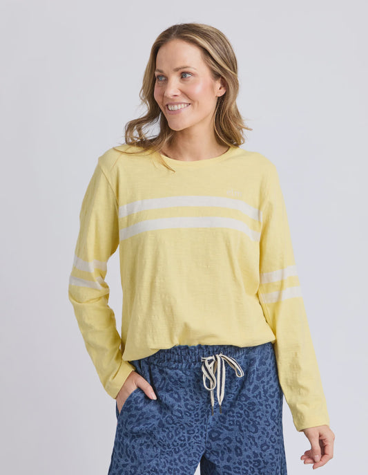 Elm Adora Long Sleeve Tee - Pale Lemon