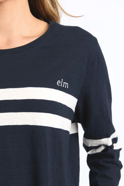 Elm Adora Long Sleeve Tee - Navy