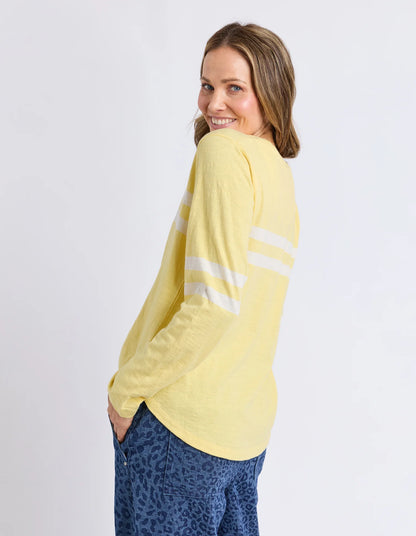 Elm Adora Long Sleeve Tee - Pale Lemon