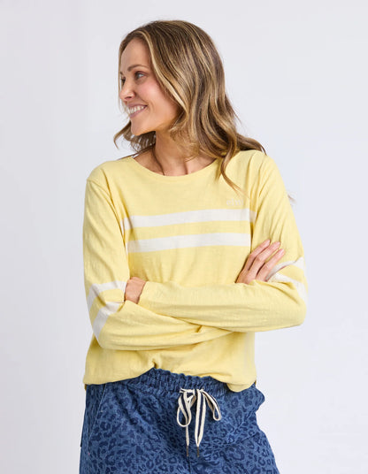 Elm Adora Long Sleeve Tee - Pale Lemon