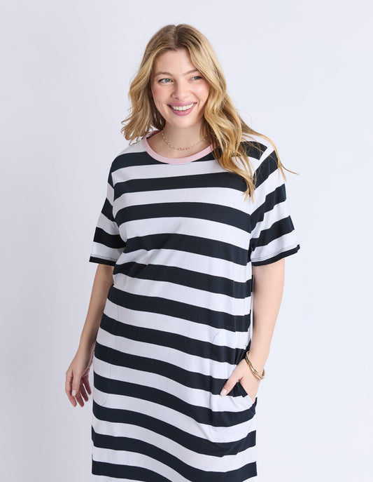 Elm Sorrento Dress - Black and White Stripe