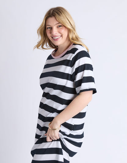 Elm Sorrento Dress - Black and White Stripe
