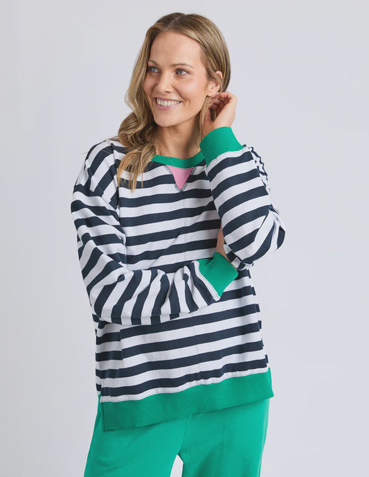 Elm Maps Crew - Navy & White Stripe