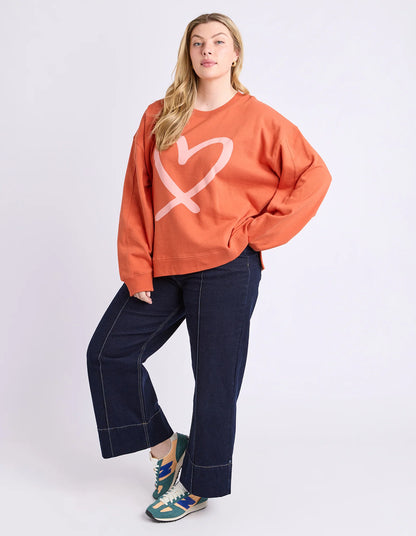 Elm Elin Crew - Orange