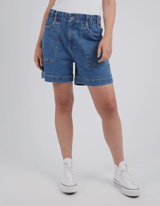 Elm Atlas Denim Short - Dark Wash Blue