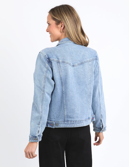 Elm Becca Denim Jacket - Light Blue Wash