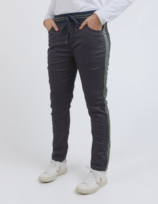 Elm Margo Jogger with Side Tape - Navy with Khaki