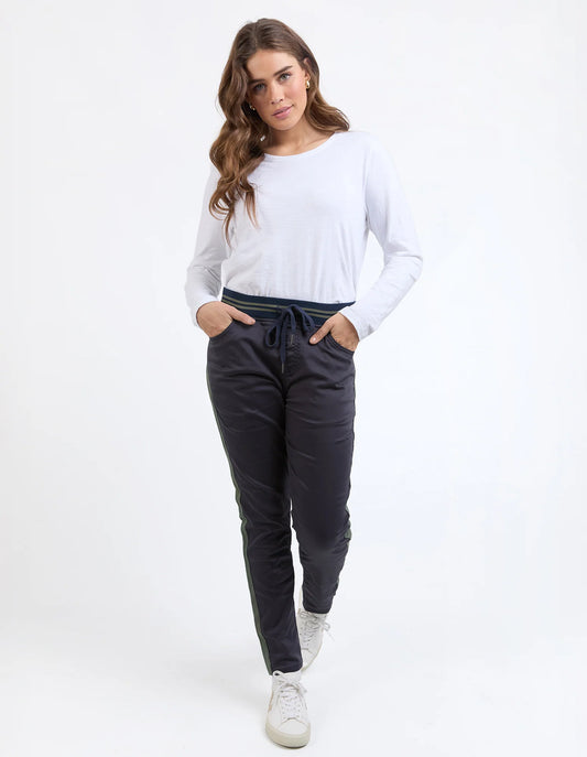 Elm Margo Jogger with Side Tape - Navy with Khaki
