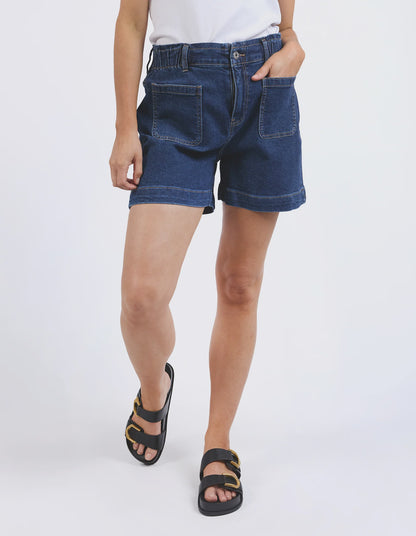 Elm Lennox Denim Short - Dark Blue Wash