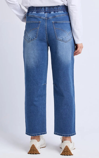 Elm Marta Barrel Jogger - Mid Blue Wash