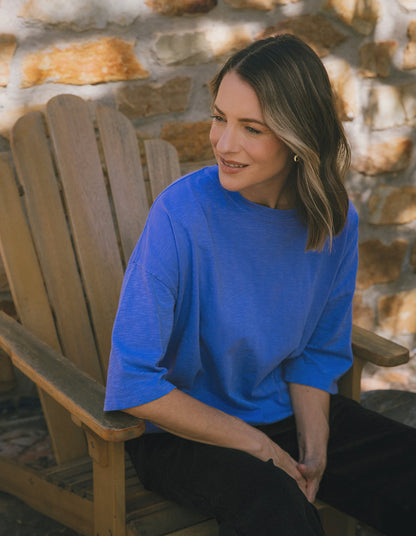 Elm Mazie Sweat - Cornflower