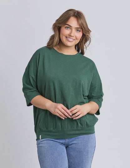 Elm Mazie Crew - Winter Green