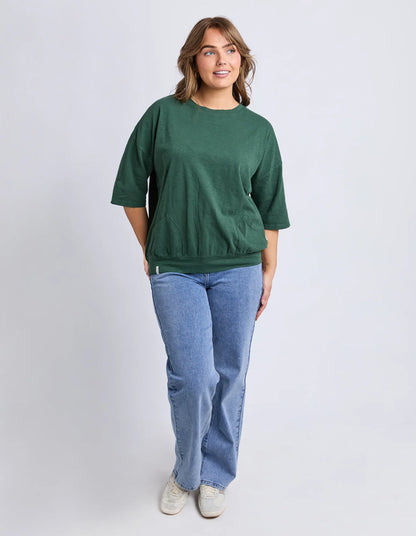 Elm Mazie Crew - Winter Green