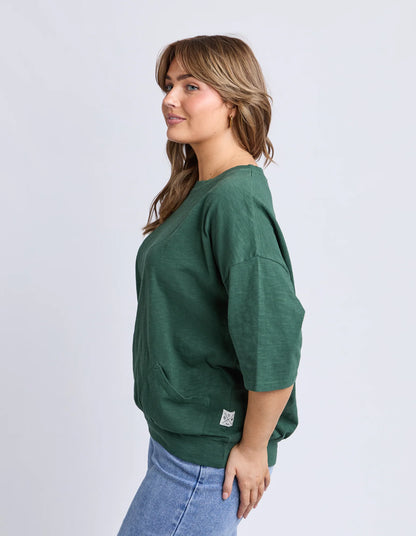 Elm Mazie Crew - Winter Green