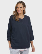 Load image into Gallery viewer, Elm Annie 3/4 Sleeve Tee - Navy
