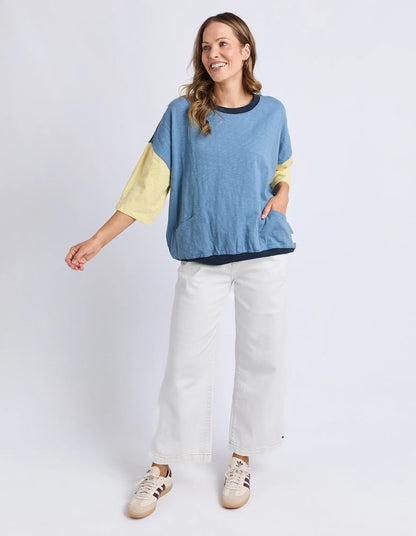 Elm Mazie Sweat - Bsha/Banana & Navy