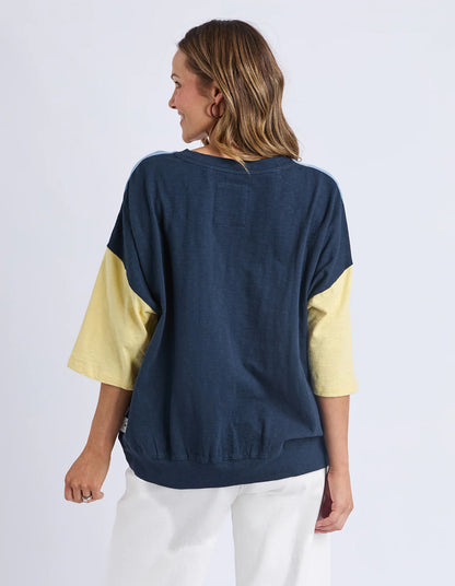 Elm Mazie Sweat - Bsha/Banana & Navy