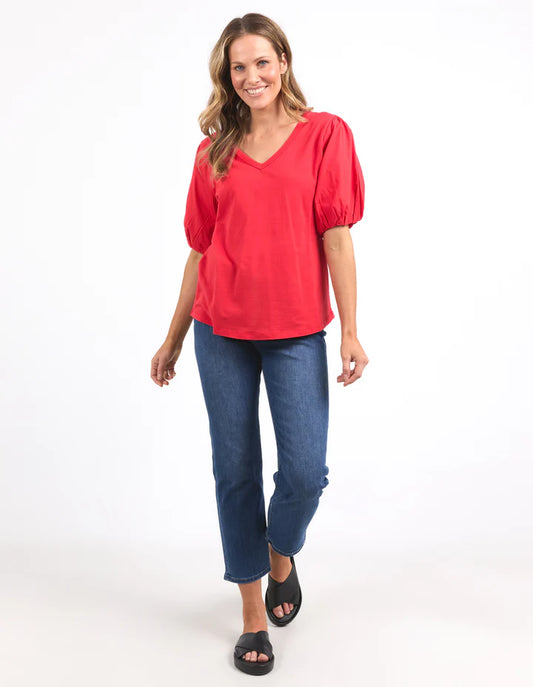 Elm Joy S/S Tee - Bittersweet Red