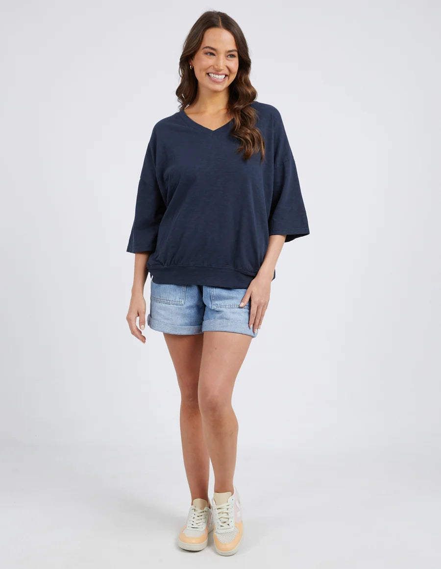 Elm Mazie Vee Neck - Navy