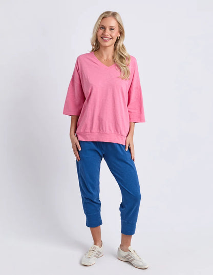 Elm Mazie Vee Neck - Pink Lemonade