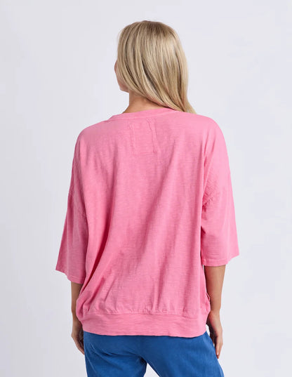 Elm Mazie Vee Neck - Pink Lemonade
