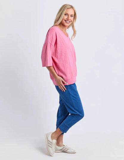 Elm Mazie Vee Neck - Pink Lemonade