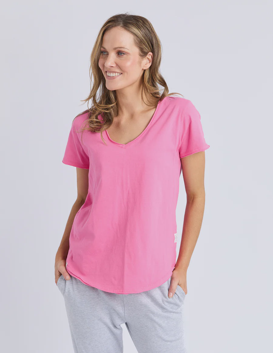 Elm Pima Vee Tee - Aurora Pink