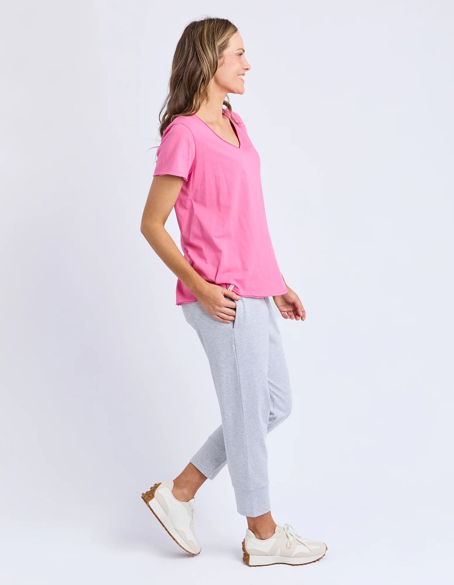 Elm Pima Vee Tee - Aurora Pink