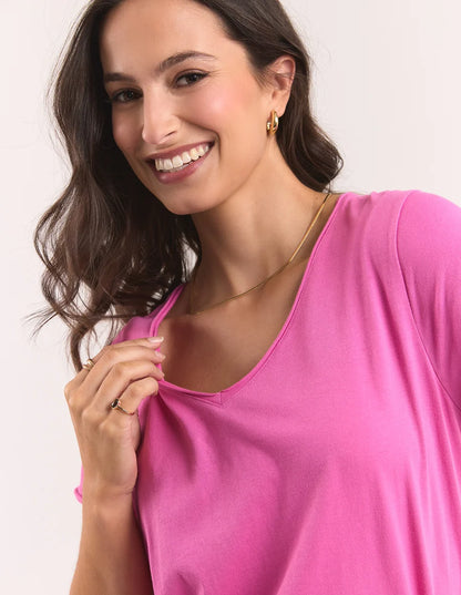 Elm Pima Vee Tee - Magenta
