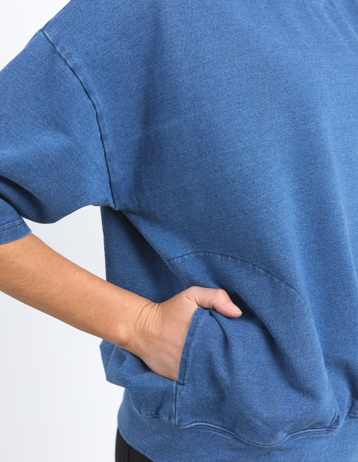Elm Mazie Sweat Denim Look - Washed Blue