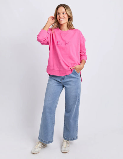 Elm Established Crew - Hot Pink