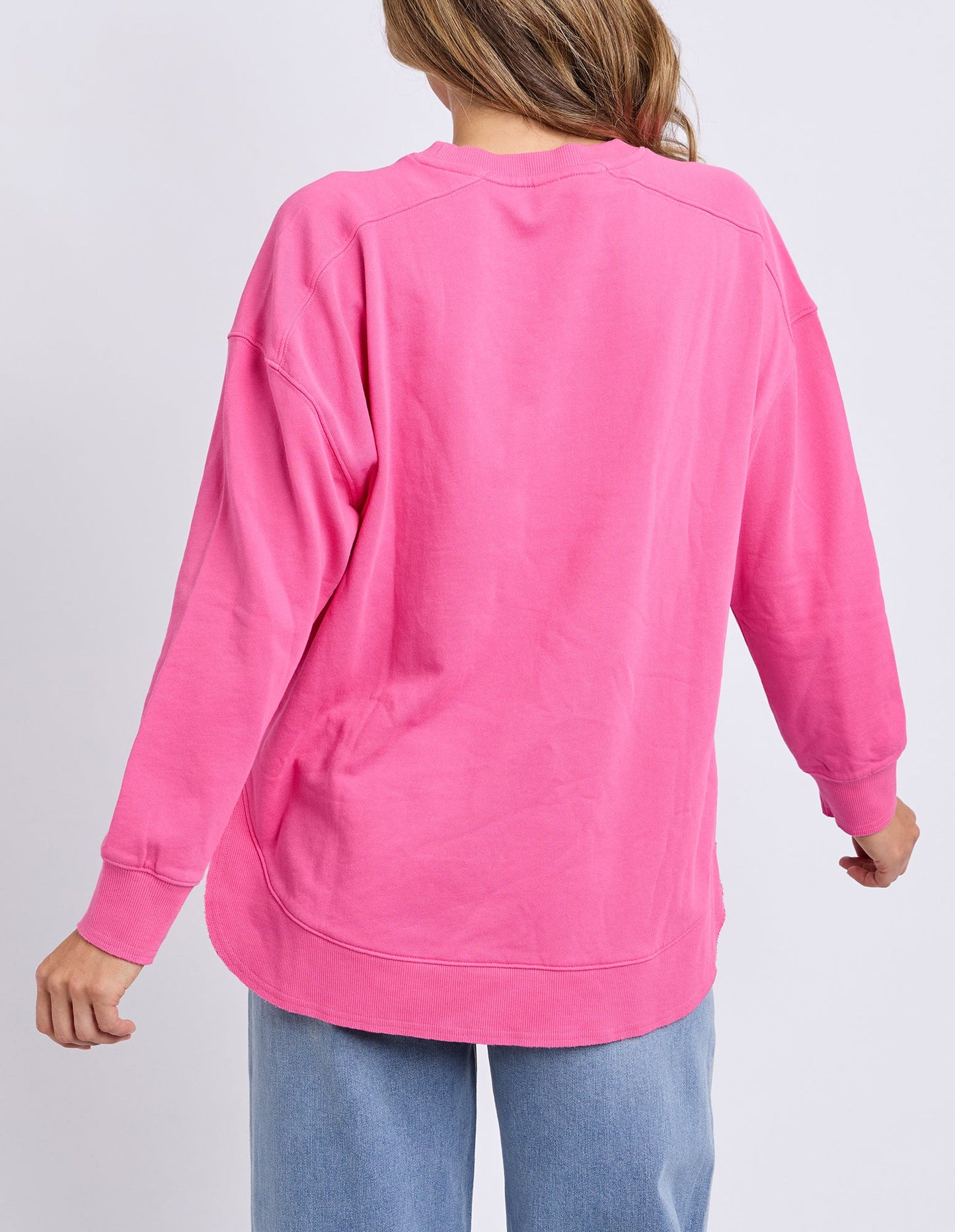 Elm Established Crew - Hot Pink