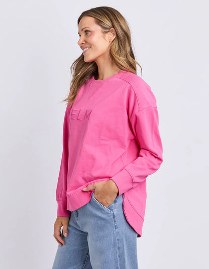 Elm Established Crew - Hot Pink