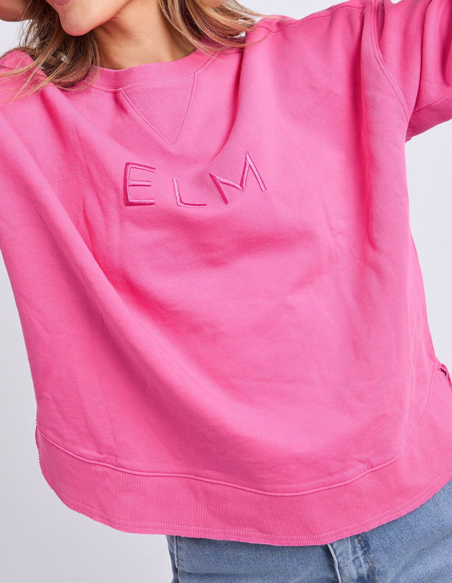 Elm Established Crew - Hot Pink