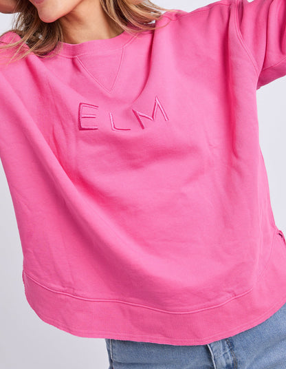 Elm Established Crew - Hot Pink