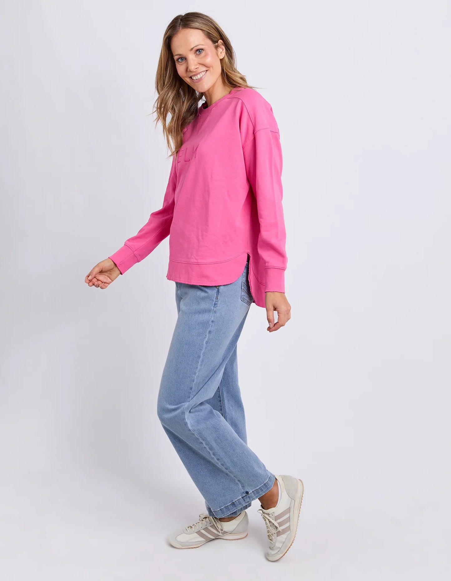 Elm Established Crew - Hot Pink