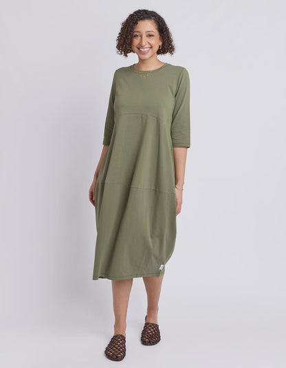 Elm Diana Dress 3/4 Sleeve - Clover