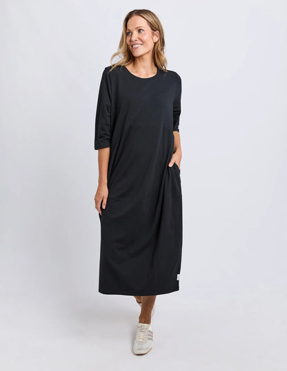 Elm Diana Dress 3/4 Sleeve - Black