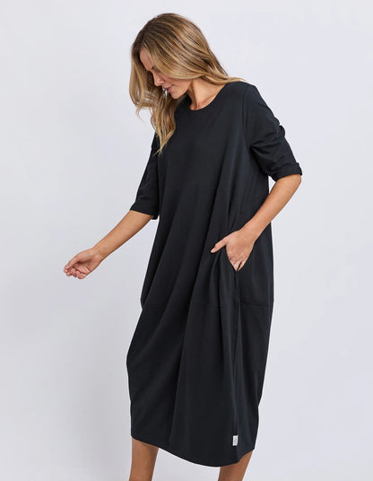 Elm Diana Dress 3/4 Sleeve - Black