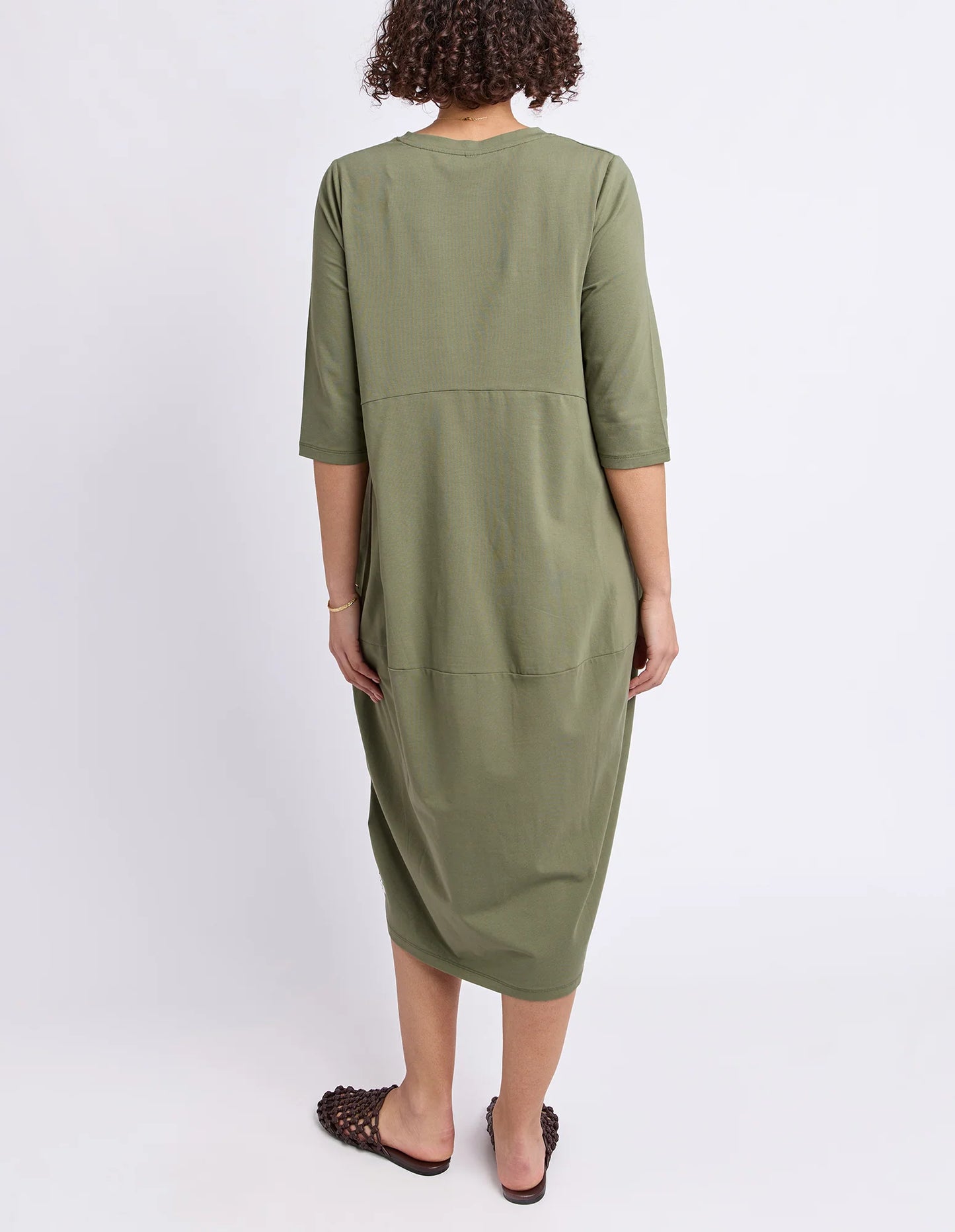 Elm Diana Dress 3/4 Sleeve - Clover