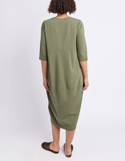 Elm Diana Dress 3/4 Sleeve - Clover