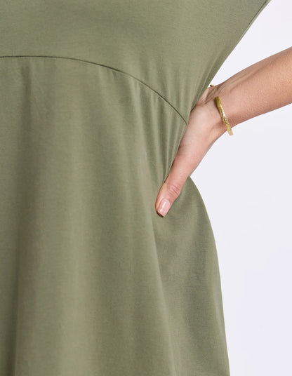 Elm Diana Dress 3/4 Sleeve - Clover