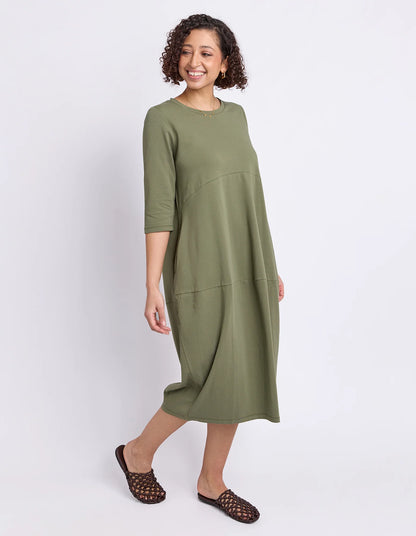 Elm Diana Dress 3/4 Sleeve - Clover