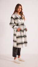 Load image into Gallery viewer, MinkPink Watson Check Coat Cream/Green
